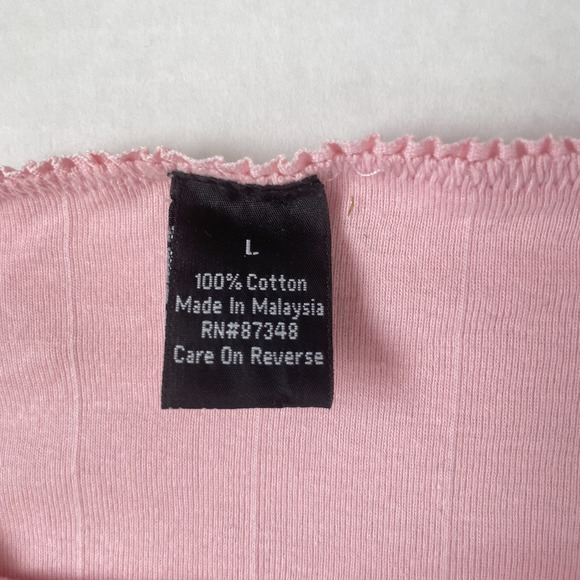 Y2K Pink Ribbed Tank Top L Sparkle Stars Camisole Graphic 00s Bratz Fairy Cute - Picture 4 of 7